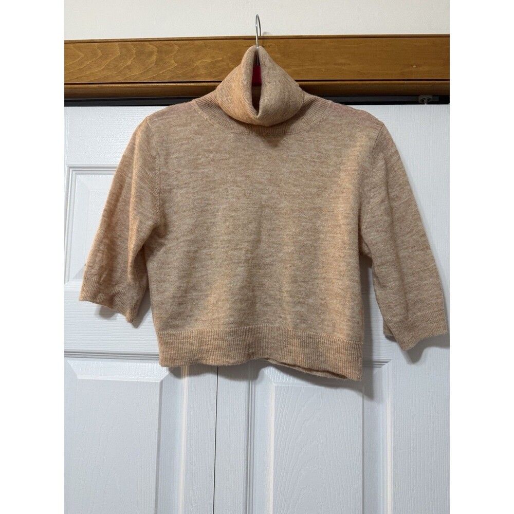 Zara Cropped Turtleneck Sweater – Women’s Medium-Wool Blend